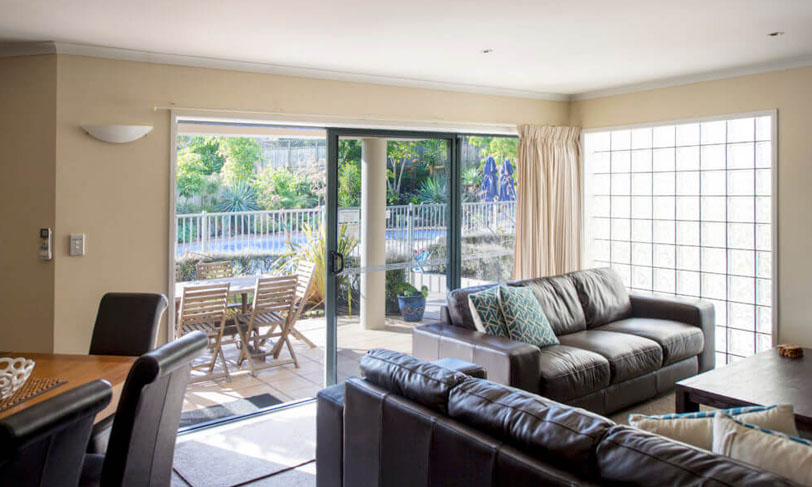 3 bedroom poolside apartment at the reef apartments, mount maunganui