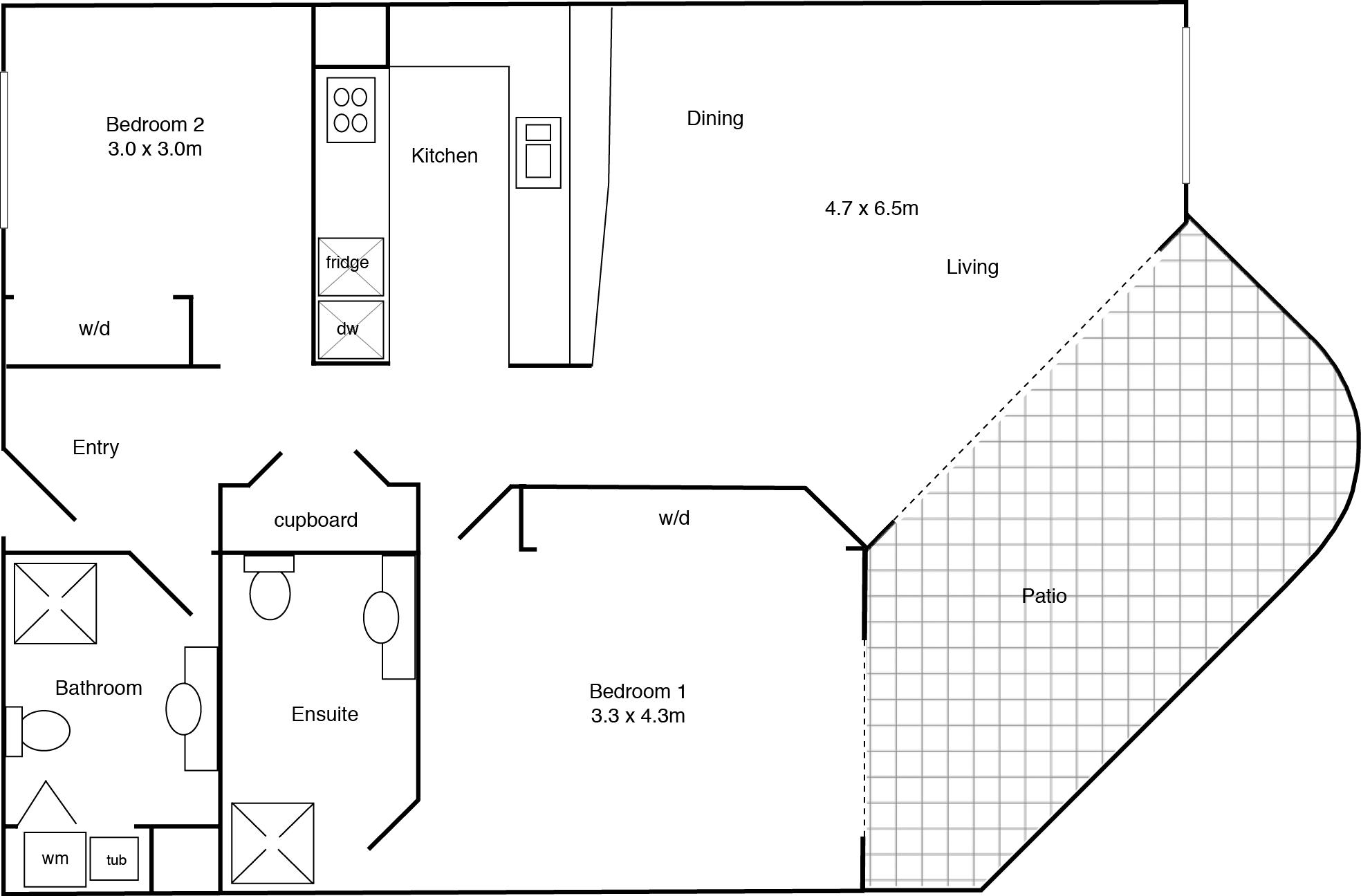 The Reef | Two Bedroom Poolside Apartment Floor Plan