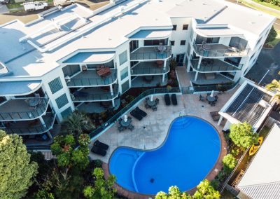 The Reef | Birds Eye View of the pool & complex